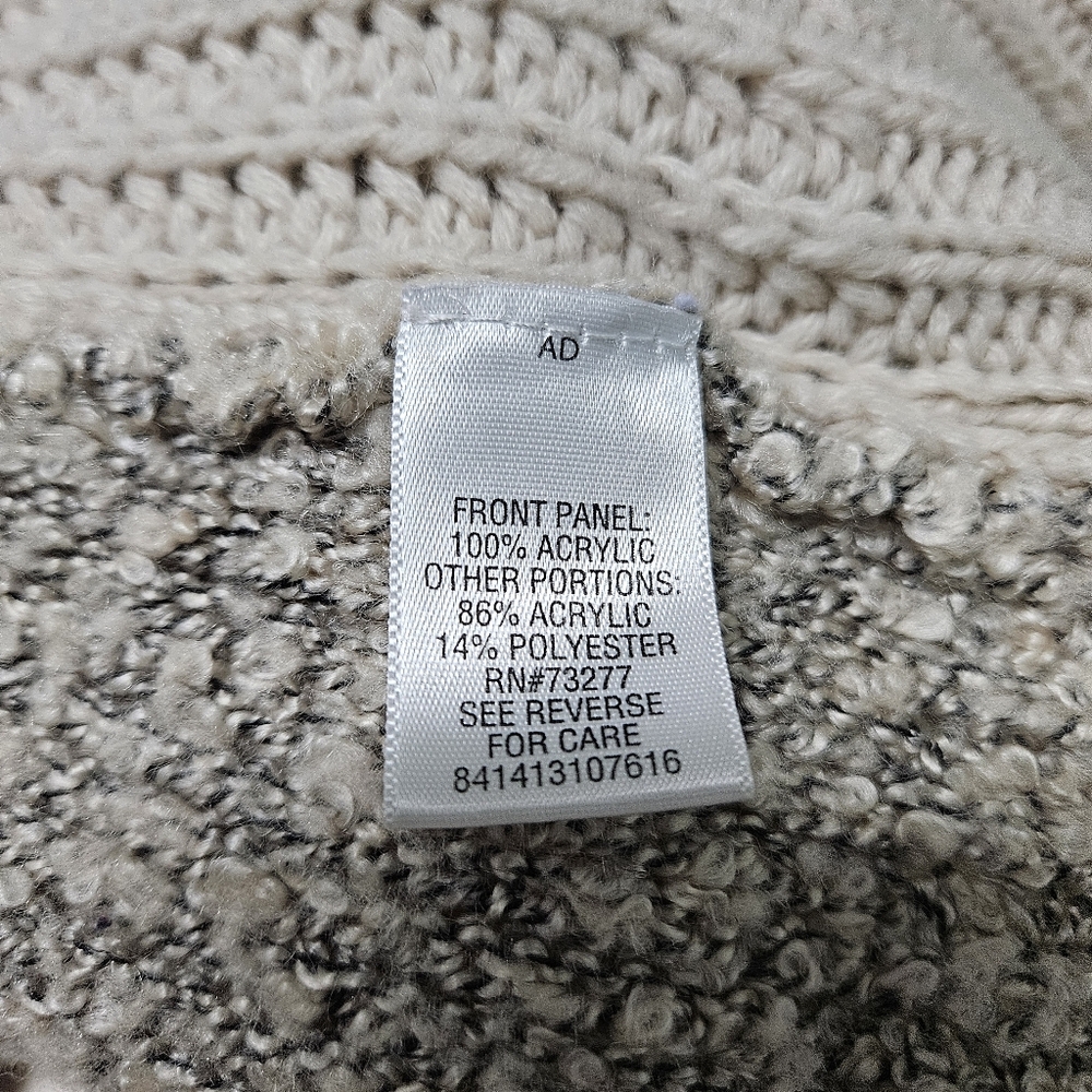 Candie's Cardigan Cream Neutral Sweater Minimalist Pockets XS - Picture 11 of 12